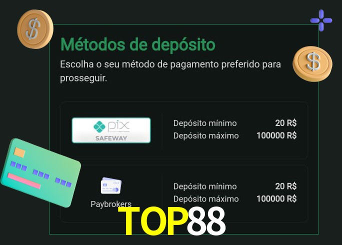 O cassino TOP88bet oferece uma grande variedade de métodos de pagamento