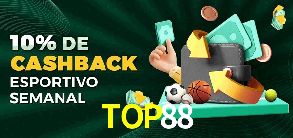 10% de bônus de cashback na TOP88